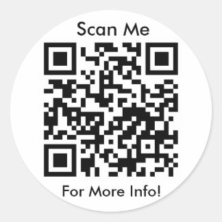 QR-codestickers Ronde Sticker