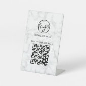 QR-codetabel van het menu Bedrijfs-restaurant Reclamebord Met Voetstuk (Voorkant)