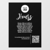 QR-codeteken tijdens kantooruren Raamsticker (Vel)