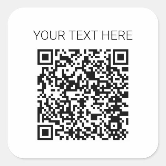  QR-codeteken Vierkante Sticker (Voorkant)