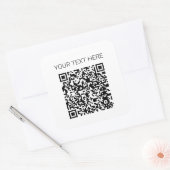  QR-codeteken Vierkante Sticker (Envelop)