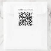  QR-codeteken Vierkante Sticker (Tas)