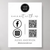 QR Connect met Amerikaanse zakelijke Logo Social M Poster (Voorkant)