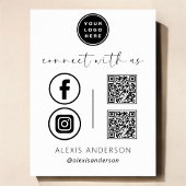 QR Connect met Amerikaanse zakelijke Logo Social M Poster