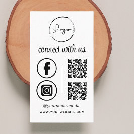 QR Connect met Amerikaanse zakelijke Logo Social M Visitekaartje