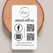 QR Connect met Amerikaanse zakelijke Logo Social M Visitekaartje
