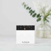 *~* QR Cosmic Celestial Sun Moon Jewelry Earring Vierkante Visitekaartje (Staand voorkant)