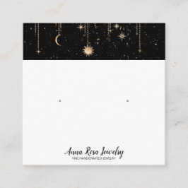 *~* QR Cosmic Celestial Sun Moon Jewelry Earring Vierkante Visitekaartje