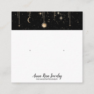 *~* QR Cosmic Celestial Sun Moon Jewelry Earring Vierkante Visitekaartje