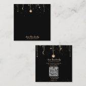 *~* QR Cosmic Celestian Moon Jewelry Earring Vierkante Visitekaartje (Voorkant / Achterkant)