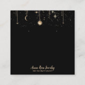 *~* QR Cosmic Celestian Moon Jewelry Earring Vierkante Visitekaartje (Voorkant)