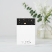 *~* QR Cosmic Celestian Sun Moon Jewelry Earring Visitekaartje (Staand voorkant)