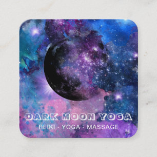 *~* QR Cosmic Luna Stars dark MOON Lunar Celestial Vierkante Visitekaartje
