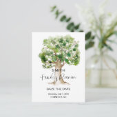 QR de Boom van de Familie van de Code reünie spare Uitnodiging Briefkaart (Staand voorkant)