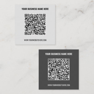 QR de Jouw tekst van Info van de Code en het Visit Vierkante Visitekaartje