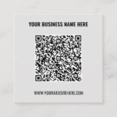 QR de Jouw tekst van Info van de Code en het Visit Vierkante Visitekaartje (Voorkant)