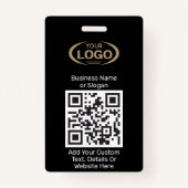 QR de Logo van de Scanner van de Code de Aangepast Badge (Voorkant)