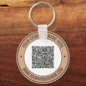 QR de Naam van de Code Website Kleuren Sleutelhang Sleutelhanger (Voorkant)