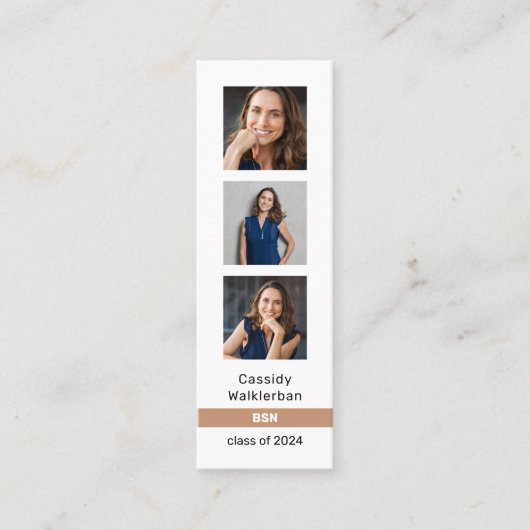 QR de Naam van het Afstuderen van de codefotograad Contactkaartje (Voorkant)