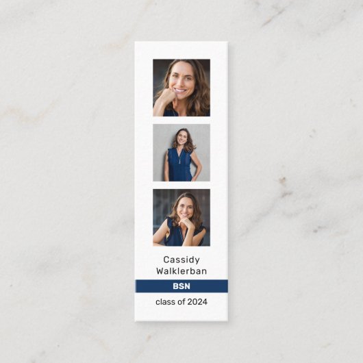 QR de Naam van het Afstuderen van de codefotograad Contactkaartje (Voorkant)