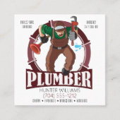 QR de Plumber van de Contractanten van de Code Plu Vierkante Visitekaartje (Voorkant)