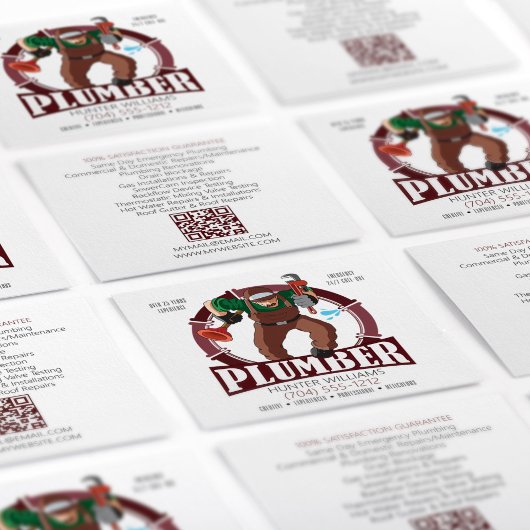 QR de Plumber van de Contractanten van de Code Plu Vierkante Visitekaartje