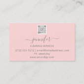 QR de Reinigingsdiensten van de Code Golden Script Visitekaartje (Achterkant)