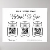QR Digitale Tips Jars Paypal Apple Pay Cash App Poster (Voorkant)