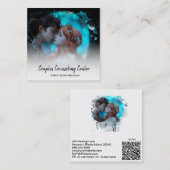 *~* QR echtparen Counseling AP55 Engelen Vierkante Visitekaartje (Voorkant / Achterkant)