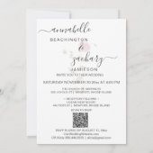 *~* QR EENVOUDIGE RSVP Roos Gouden Glitter AR12 Hu Kaart (Achterkant)