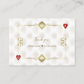 QR Elegant Gold White Art Deco 20s Casino Vegas Informatiekaartje (Achterkant)