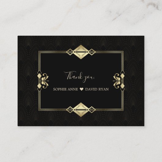 QR Elegante Art Deco Jaren 20 Casino Vegas  Informatiekaartje (Achterkant)