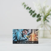 *~* QR Elektricien AP75 Photo Professional Visitekaartje (Staand voorkant)