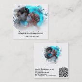 *~* QR Engelen echtelijke paren Counseling AP55 Vierkante Visitekaartje (Voorkant / Achterkant)