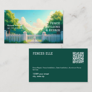 QR Fence Installatie Reparatie Visitekaartje
