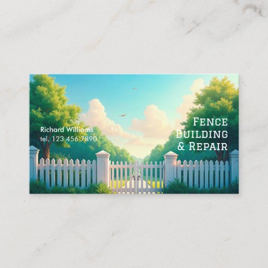 QR Fence Installatie Reparatie Visitekaartje (Voorkant)