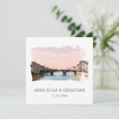 *~* QR Florence Italy Firenze AP12 RSVP Wedding  Kaart (Staand voorkant)