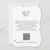 *~* QR FOTO AR6 WEDDING Heart BEWAREN DATUM Kaart (Achterkant)