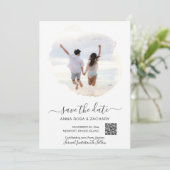 *~* QR Foto - BRUILOFT SAVE the DATE AR6 Website Kaart (Staand voorkant)