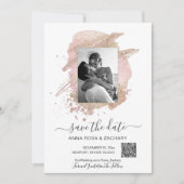 *~* QR Foto - BRUILOFT SAVE the DATE Website AR6 Kaart (Voorkant)