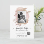 *~* QR Foto - BRUILOFT SAVE the DATE Website AR6 Kaart (Staand voorkant)