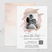 *~* QR Foto - BRUILOFT SAVE the DATE Website AR6 Kaart (Voorkant / Achterkant)