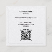 QR & Foto Dreadlocks Loctician Contactkaartje (Achterkant)