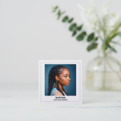 QR & Foto Dreadlocks Loctician Contactkaartje (Staand voorkant)