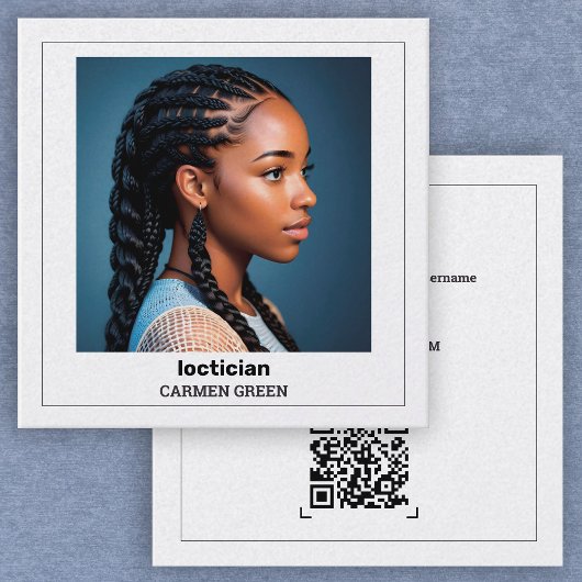 QR & Foto Dreadlocks Loctician Contactkaartje