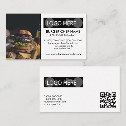 QR-fotocode Visitekaartje (Voorkant / Achterkant)