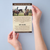 QR gecodeerde Kinderen Paardrijlessen Flyer (Hand)