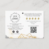 *~* QR GEOMETRISCH - DANK U LOGO AP8 Review Informatiekaartje (Achterkant)