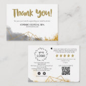 *~* QR GEOMETRISCH - DANK U LOGO AP8 Review Informatiekaartje (Voorkant / Achterkant)