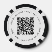 QR Gin Tonic Business Event Drink Voucher Poker Chips (Achterkant)